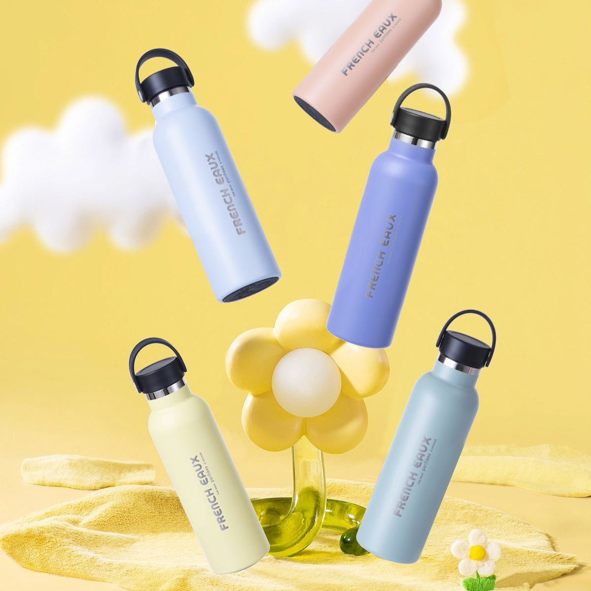 French Eaux 冷暖兩用隨行杯 600ml - 尤加利色