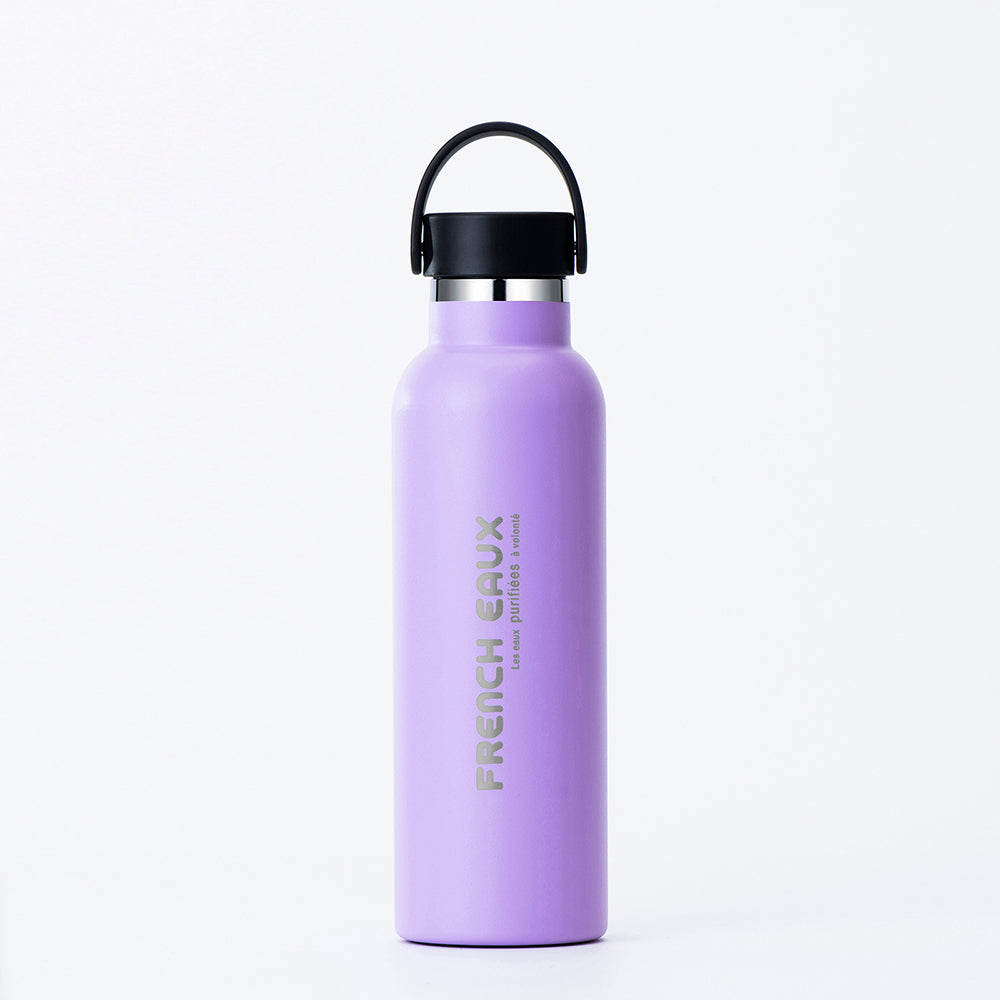 French Eaux Flask Water Bottle 600ml - Lila