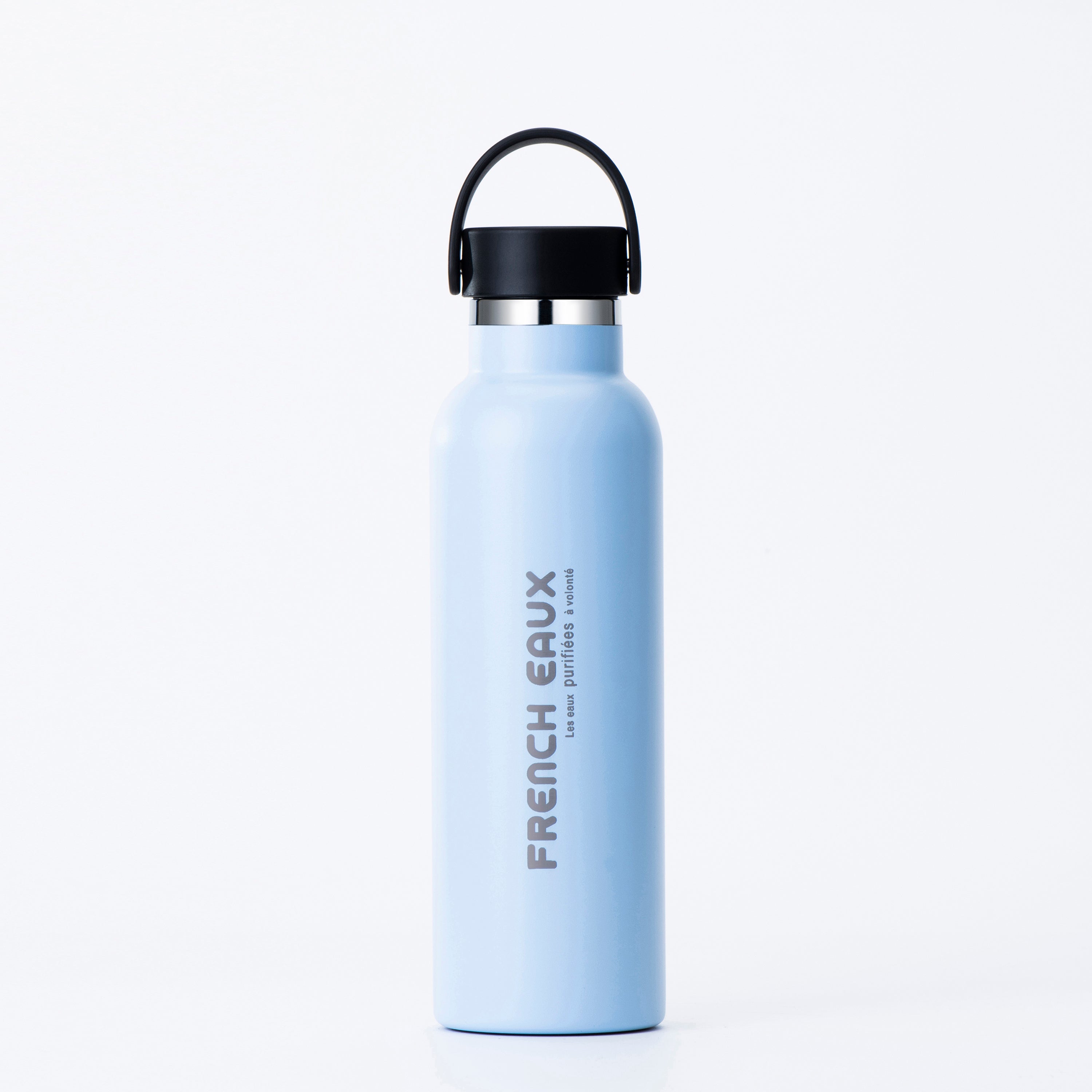 French Eaux Flask Water Bottle 600ml - Sky Blue