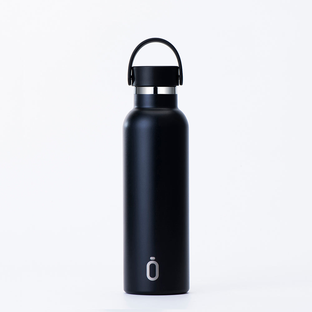 French Eaux Flask Water Bottle 600ml - Black